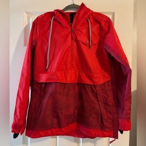 Swiss Tech Red Coat Jacket Quarter Zip Fur Lined Hood